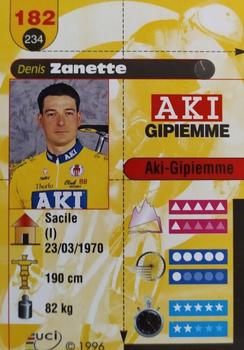 1996 Merlin Cyclisme #182 Denis Zanette Back